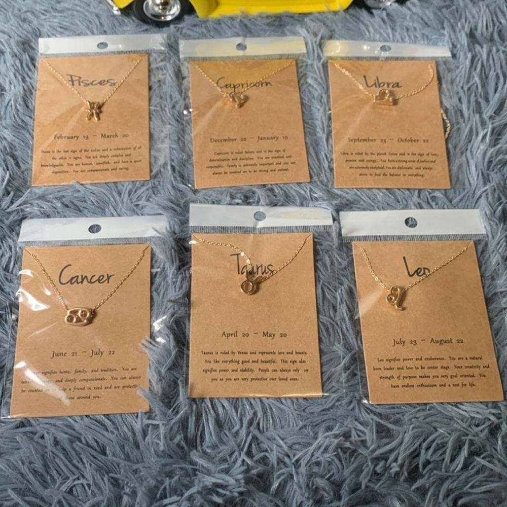 Gold Plated Zodiac Pendant Necklace - Picture 8 of 9